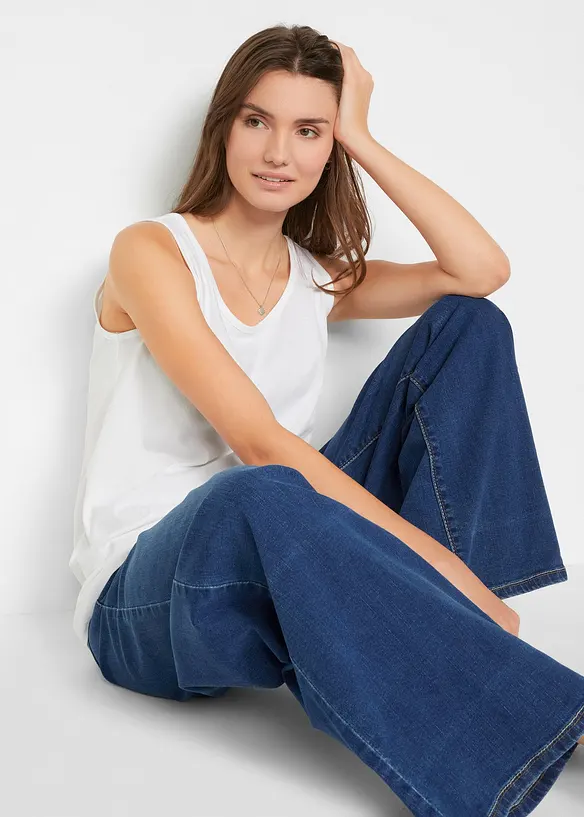 Long-Top aus reiner Baumwolle (5er Pack), bonprix