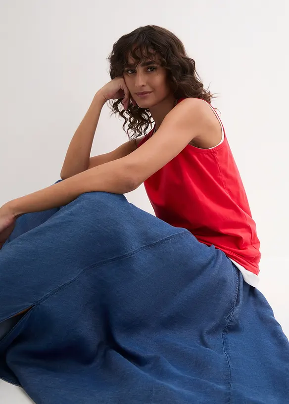 Long-Top aus reiner Baumwolle (5er Pack), bonprix