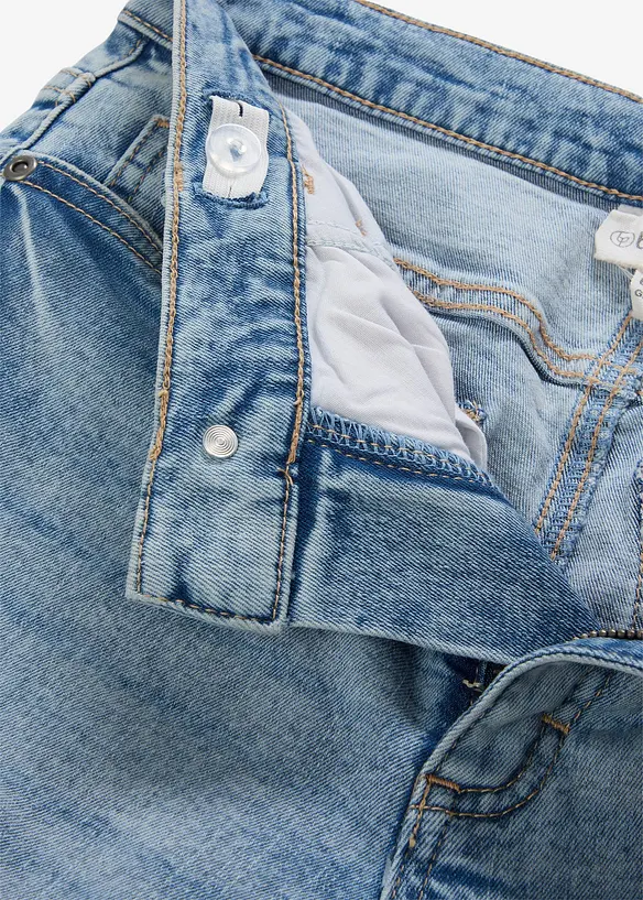 Jean droit taille mi-haute, raccourci, bonprix