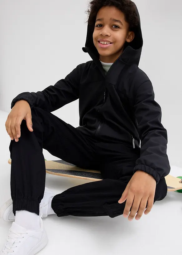 Softshelljacke mit Kapuze, wasserabweisend, bonprix