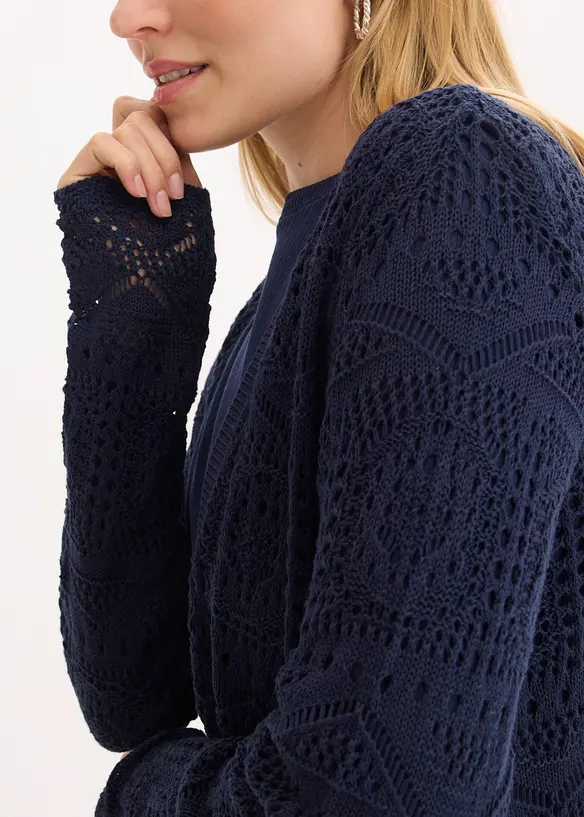 Ajour-Strickjacke, bonprix