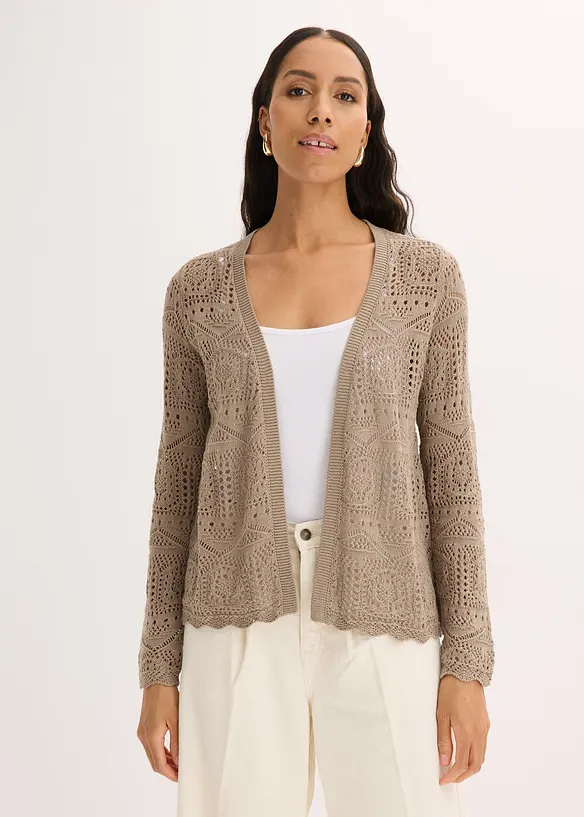Ajour-Strickjacke, bonprix