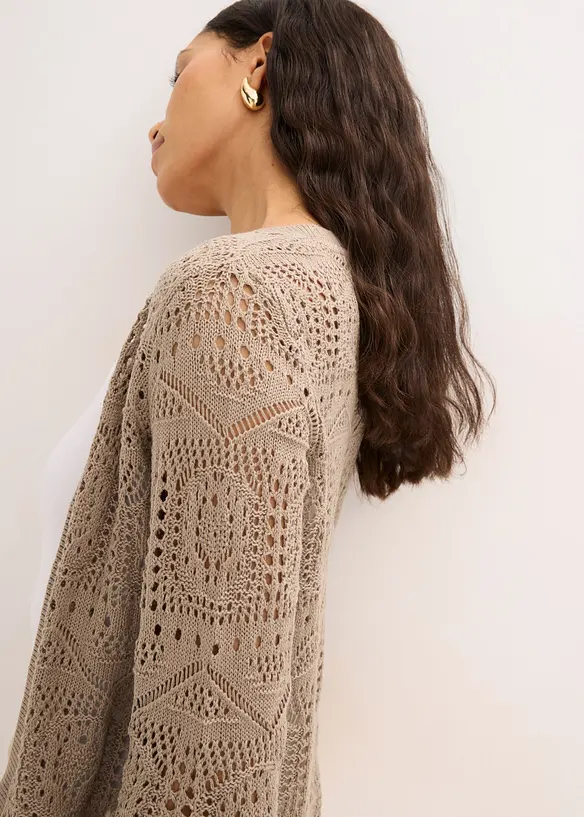 Ajour-Strickjacke, bonprix