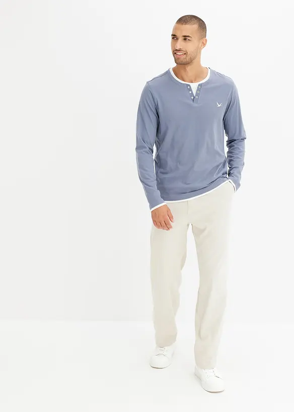 2 in 1 Langarmshirt (2er Pack), bonprix