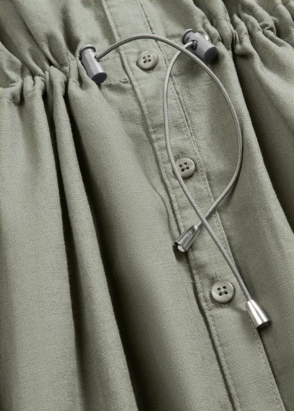 Hemdblusenkleid aus Leinen-Baumwoll-Mix, bonprix