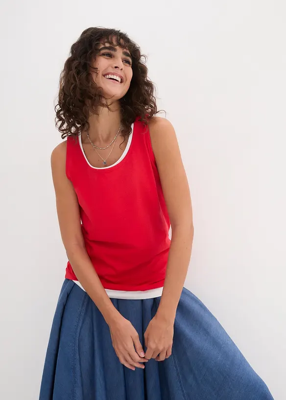 Long-Top aus reiner Baumwolle (5er Pack), bonprix