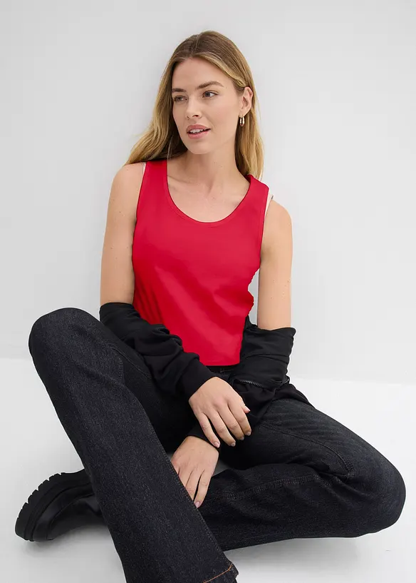 Long-Top aus reiner Baumwolle (5er Pack), bonprix