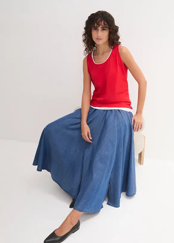 Long-Top aus reiner Baumwolle (5er Pack), bonprix