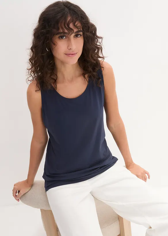 Long-Top aus reiner Baumwolle (5er Pack), bonprix