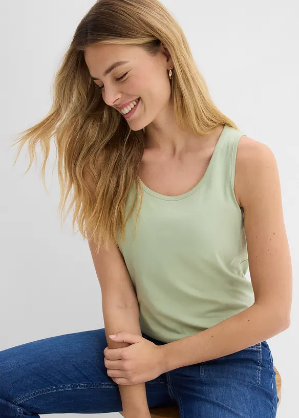 Long-Top aus reiner Baumwolle (5er Pack), bonprix