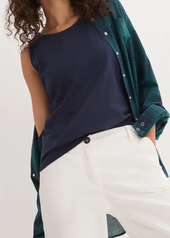 Long-Top aus reiner Baumwolle (5er Pack), bonprix