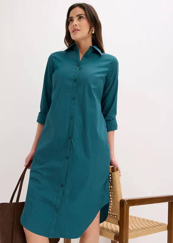 Robe-chemise en popeline de coton, bonprix