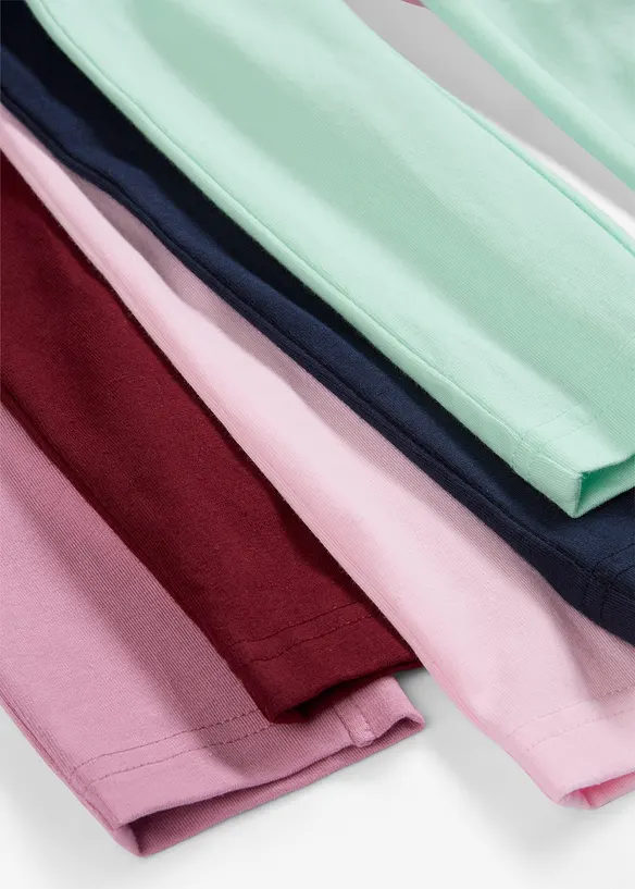 Lot de 5 leggings en coton extensible, bonprix