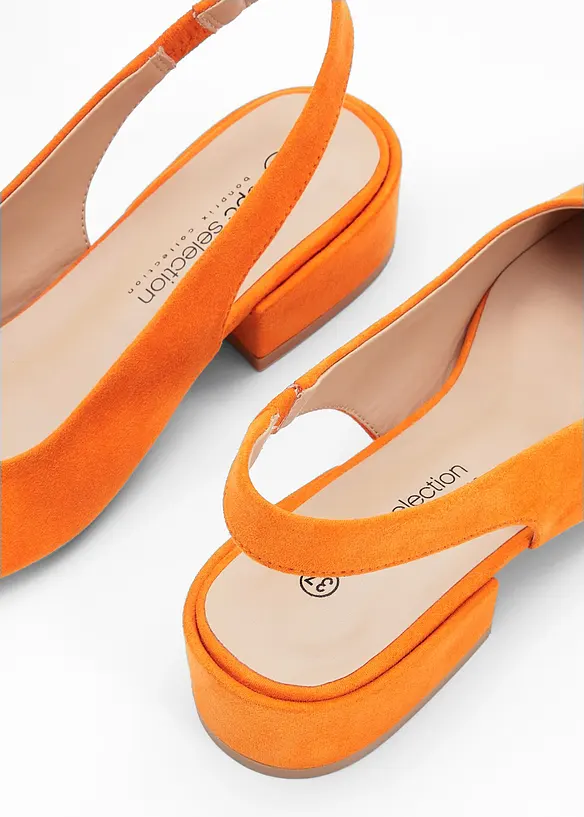 Escarpins slingback &agrave; talon plat, bonprix