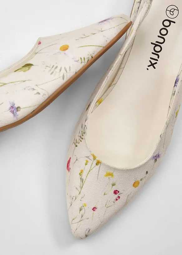 Escarpins slingback &agrave; talon plat, bonprix