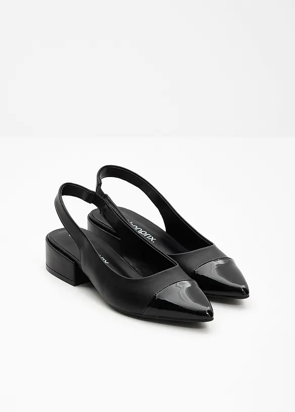 Slingpumps mit flachem Absatz, bonprix