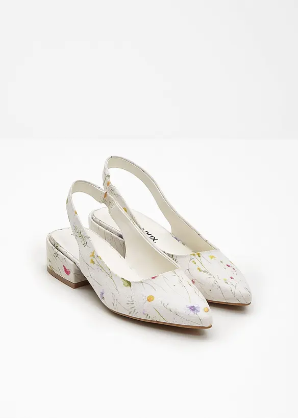 Escarpins slingback &agrave; talon plat, bonprix