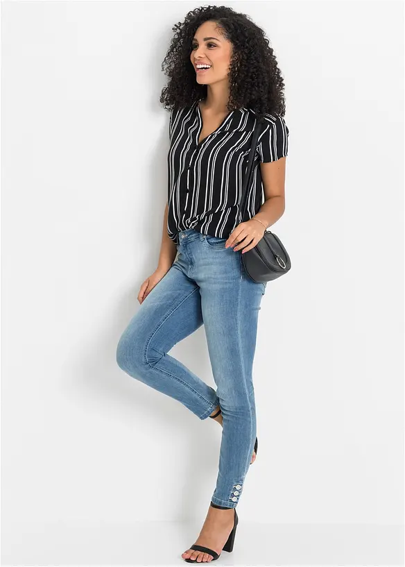 Chemisier manches courtes 100% viscose, bonprix