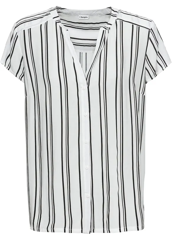 Kurzarmbluse aus reiner Viskose, bonprix