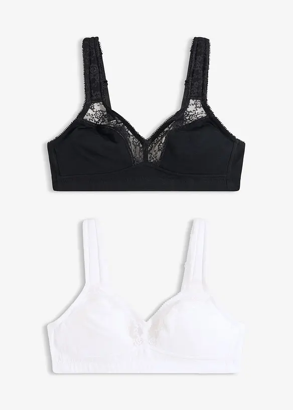 Minimizer-BH ohne B&uuml;gel ​mit Bio-Baumwolle (2er Pack), bonprix