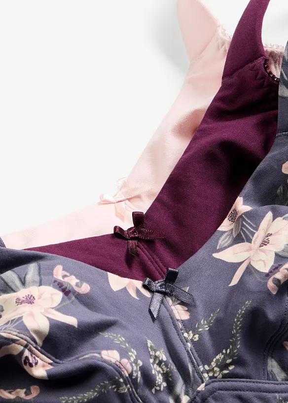 BH ohne B&uuml;gel mit Bio-Baumwolle ​(3er Pack), bonprix