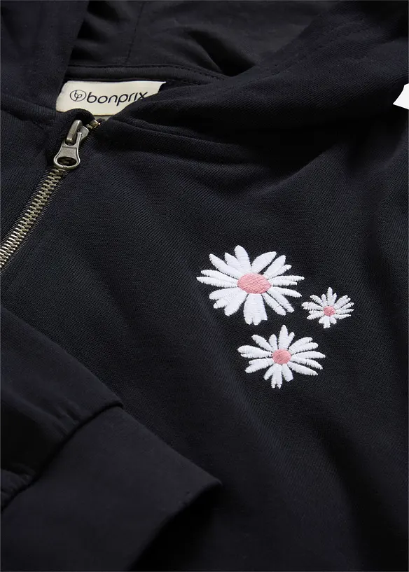 Sweat zipp&eacute; 100% coton, bonprix