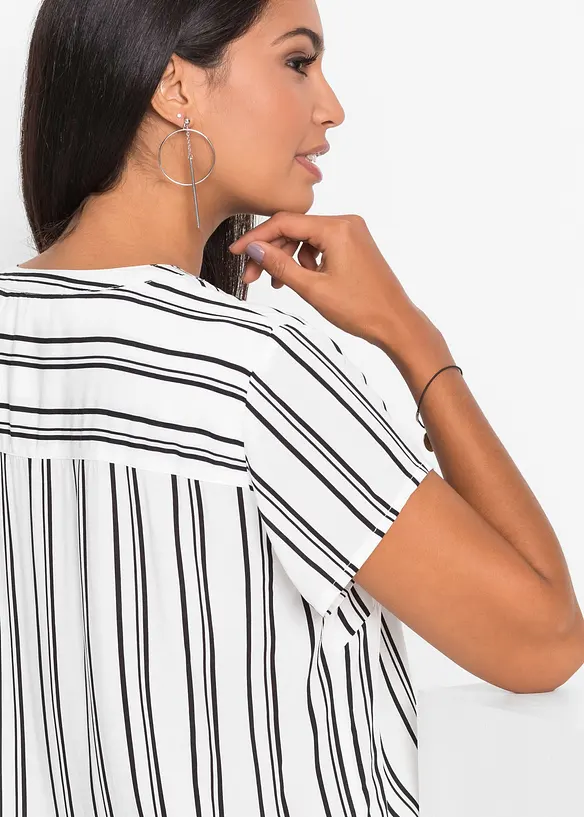 Kurzarmbluse aus reiner Viskose, bonprix