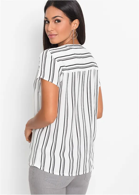 Kurzarmbluse aus reiner Viskose, bonprix