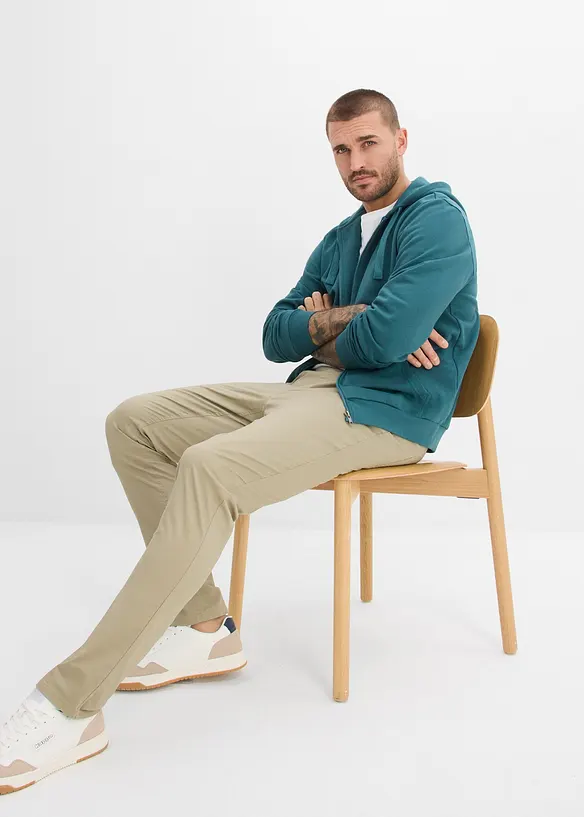 Pantalons taille extensible confortables, regular, &agrave; cordon contrastant, bonprix