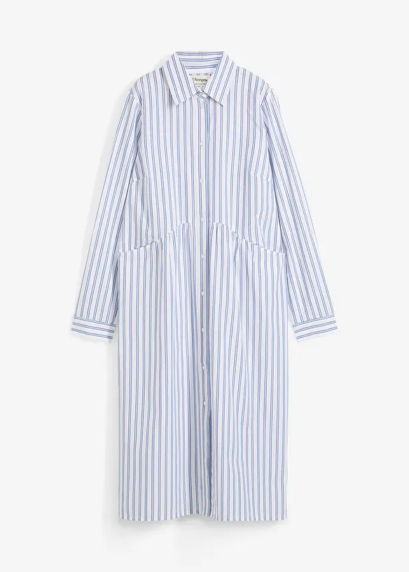 Robe &agrave; col chemise, 100% coton, bonprix