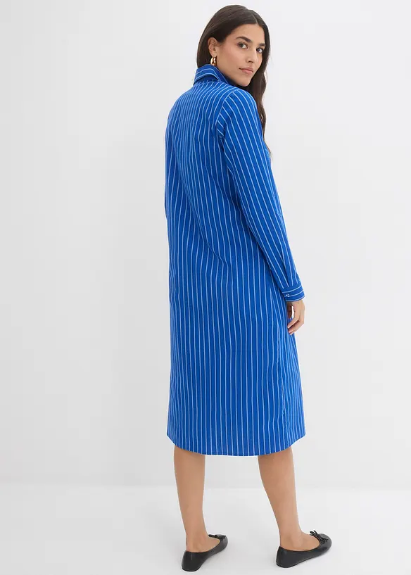 Kleid mit Hemdkragen aus reiner Baumwolle, bonprix