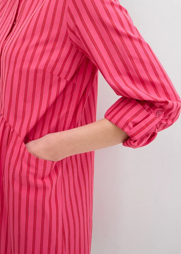 Kleid mit Hemdkragen aus reiner Baumwolle, bonprix