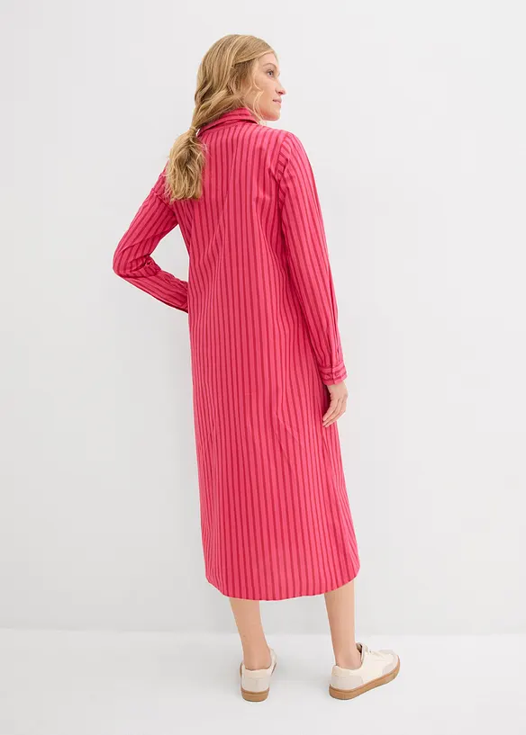 Kleid mit Hemdkragen aus reiner Baumwolle, bonprix