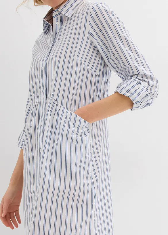 Robe &agrave; col chemise, 100% coton, bonprix
