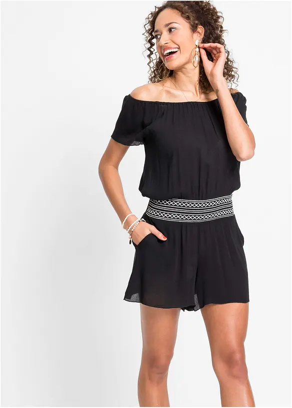 Combi short &agrave; broderie, bonprix