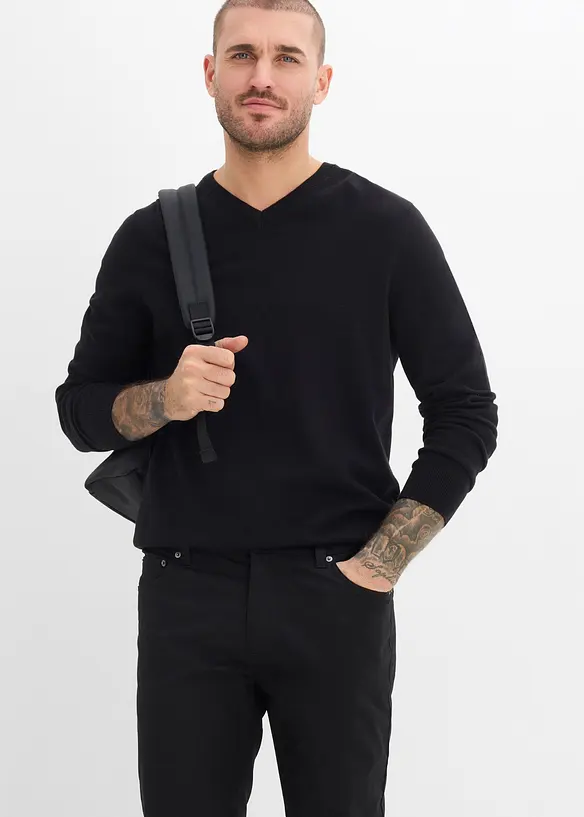 Pantalon fusel&eacute; extensible &agrave; taille &eacute;lastiqu&eacute;e, regular, bonprix