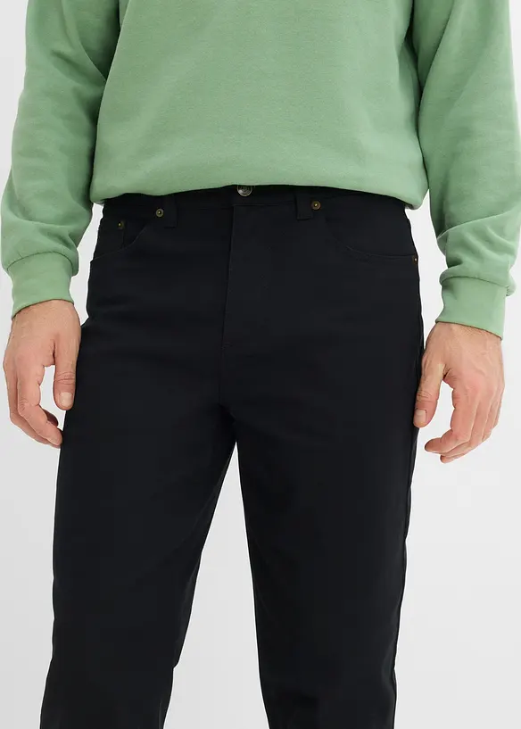 Lot de 2 pantalons extensibles, coupe droite classique, bonprix