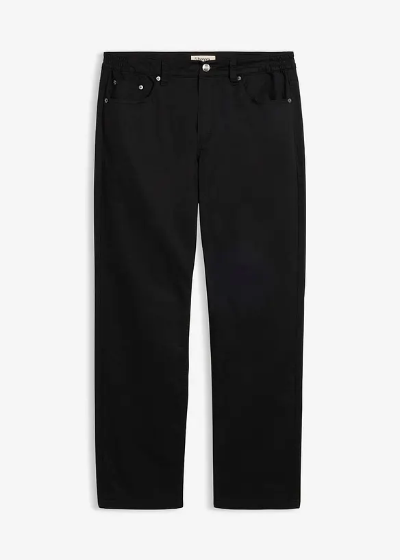 Pantalon loose et extensible &agrave; taille &eacute;lastiqu&eacute;e, droit, bonprix