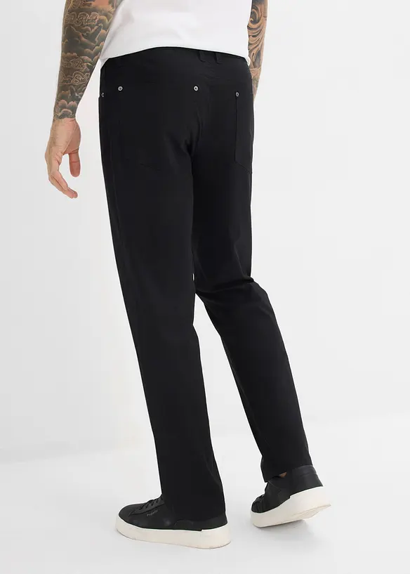 Pantalon loose et extensible &agrave; taille &eacute;lastiqu&eacute;e, droit, bonprix