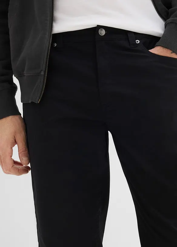 Pantalon loose et extensible &agrave; taille &eacute;lastiqu&eacute;e, droit, bonprix