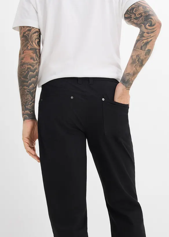 Pantalon loose et extensible &agrave; taille &eacute;lastiqu&eacute;e, droit, bonprix