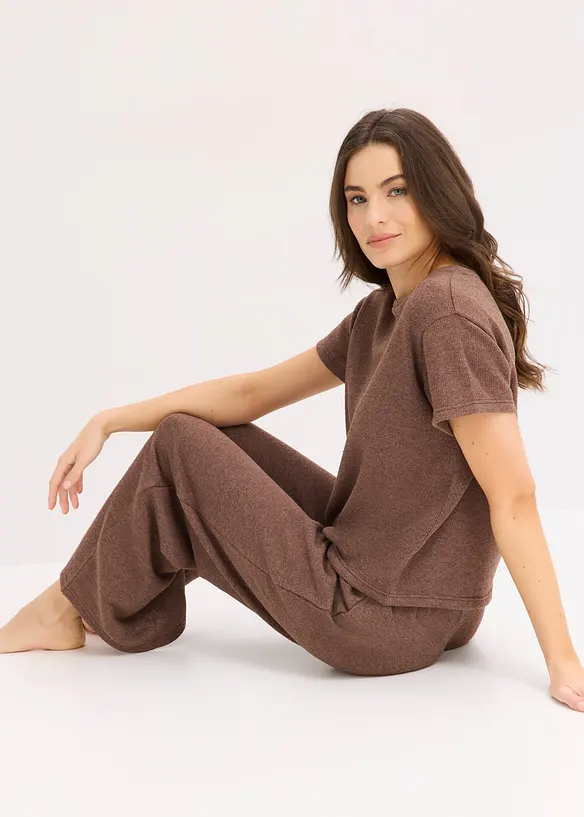 Hausanzug aus weichem Strukturstoff, bonprix