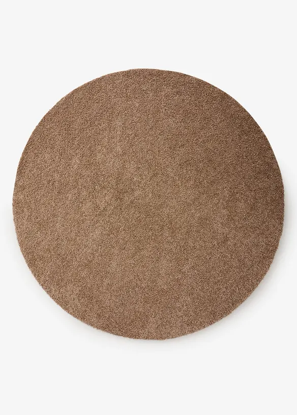 Tapis rond lavable &agrave; m&egrave;ches douces, bonprix