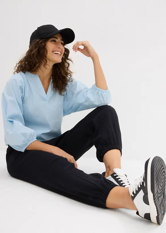 Musselin Hose mit Smockbund, bonprix