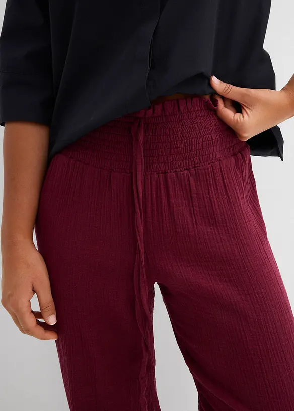 Musselin Hose mit Smockbund, bonprix
