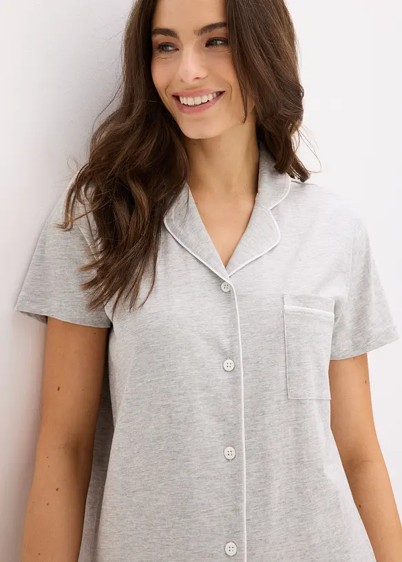 Kurzes Nachthemd aus reiner Bio-Baumwolle, bonprix