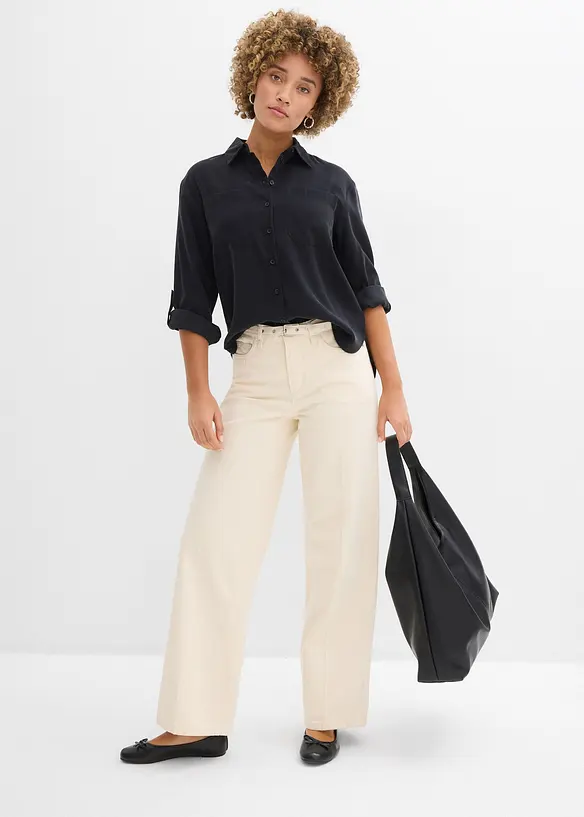 Bluse aus flie&szlig;ender Viskose Mischung, bonprix