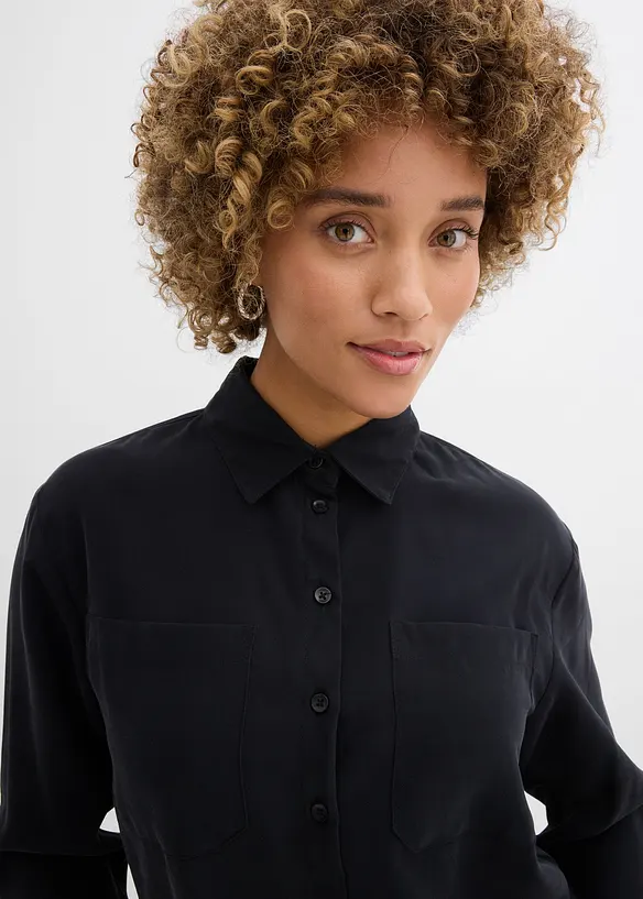 Bluse aus flie&szlig;ender Viskose Mischung, bonprix