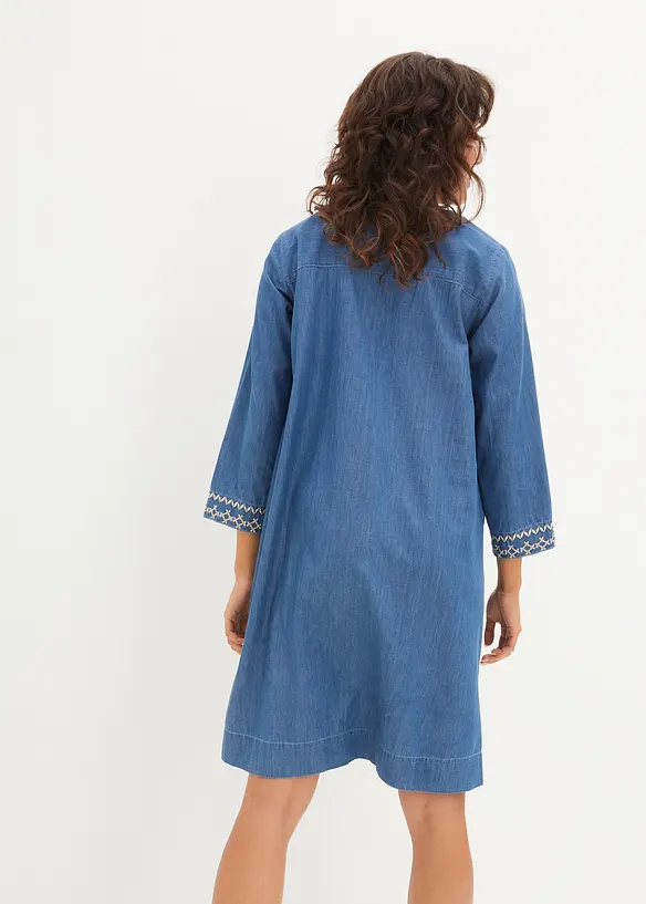 Robe en jean avec broderie, bonprix
