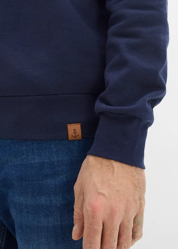 Sweatshirt mit Rei&szlig;verschluss aus reiner Bio-Baumwolle, bonprix
